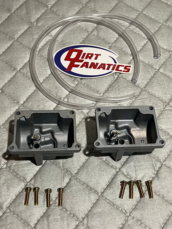Yamaha Banshee Carburetor Bowl Set Left And Right Side With Hardware Yfz350 Carb