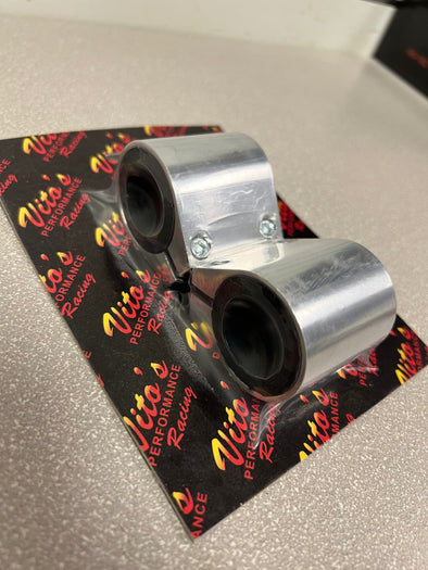 2 x BILLET ALUMINUM 1" high temp pipe clamps connectors Yamaha Banshee 1987-2006
